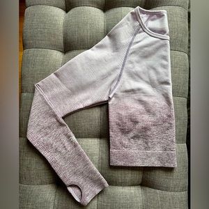 NWOT PINK SEAMLESS CROP TOP PURPLE FADE - MED